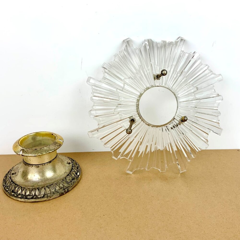 Antique Lightolier Sunburst Ceiling Light Fixture Circa 1925 - 1928 - Picture 11 of 16